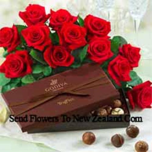 11 Hermosas Rosas con Deliciosos Chocolates