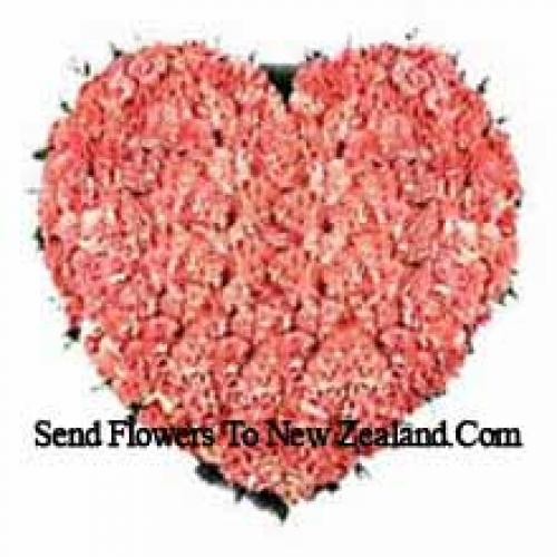 101 Pink Heart Carnations