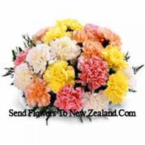 25 Assorted Carnation Basket